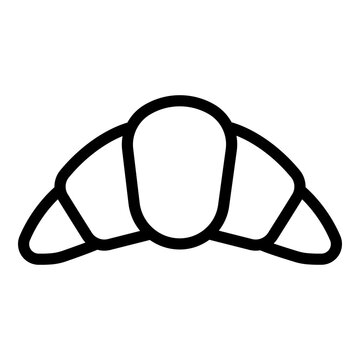 recommend clip art: Croissant icon. Vector line icon
