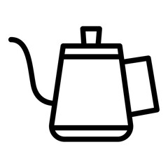 Coffee drip kettle icon. Vector line icon