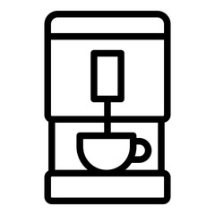 Coffee machine icon. Vector line icon