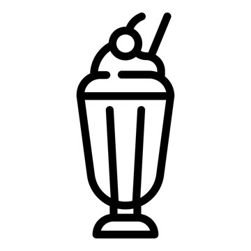 Milkshake icon. Vector line icon