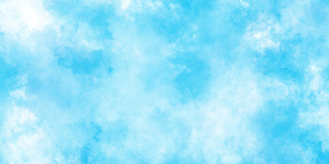 abstract surface blue watercolor painting cloudy sky background, Watercolor illustration art abstract blue grunge paper texture background, clouds in the blue sky with natural tiny clouds.