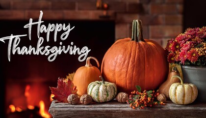 Thanksgiving and Autumn decoration poster design