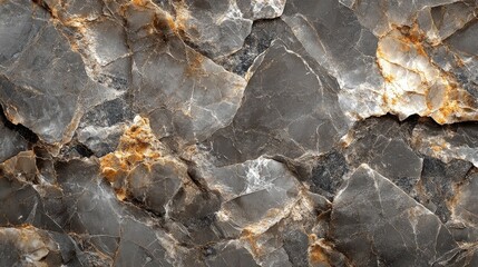 Fototapeta premium Close-up of textured gray and orange rock surface.
