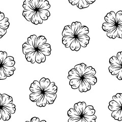 Flower pattern background. vintage flower pattern background. Floral decoration background. Flower Doodle pattern. Flower seamless pattern background. 