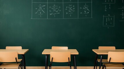 Mathematics Classroom with a focus on clean