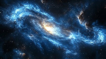 Obraz premium Abstract galaxy swirl with a clear area for text 