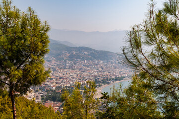 Scenic view of Alanya city, Türkiye 