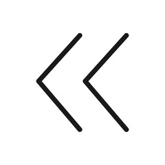 Left arrow sign icon