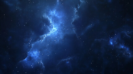 Fototapeta premium Blue Nebula in Deep Space