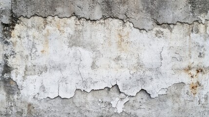 Obraz premium Rough textured concrete wall with subtle cracks and stains, showing the raw and industrial feel Close-up photo with clean background