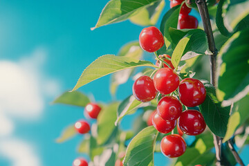 Obraz premium red berries on a tree