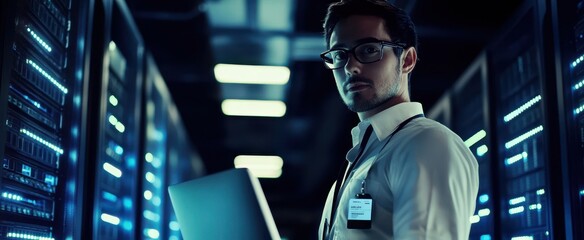 The Technician in Server Room