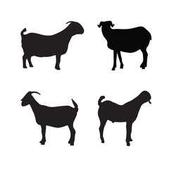 Goat or Sheep Silhouette collection 