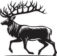 Fototapeta premium A Deer silhouette vector art work.eps