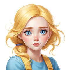 yellow hair blue eyes cartoon women