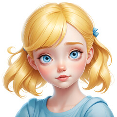 yellow hair blue eyes cartoon women