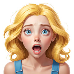 yellow hair blue eyes cartoon women