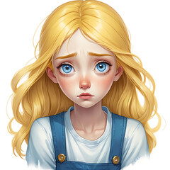 yellow hair blue eyes cartoon women