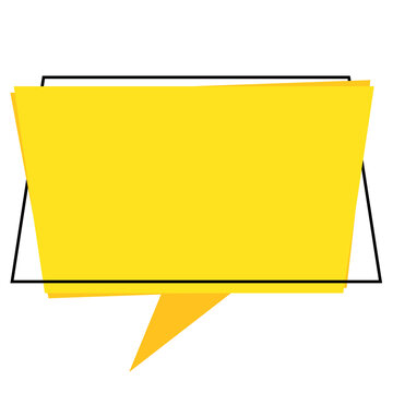 Yellow title frame origami sale banner