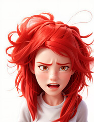 red hair cartoon women