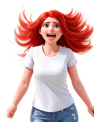 red hair cartoon women