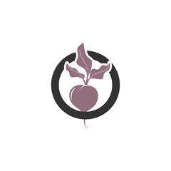 Beet simple sign icon isolated on transparent background