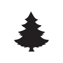 Obraz premium Christmas Design Element Clipart - Xmas Tree Silhouette Vector illustration