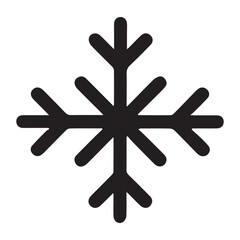 Christmas Design Element Clipart - Xmas snowflakes Silhouette Vector illustration
