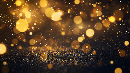 Obraz premium Golden Bokeh Sparkle Background