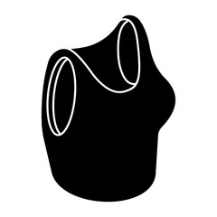 A colored design icon of sports bra