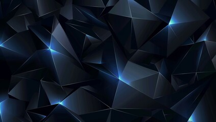 Modern background for design. 3D effect. Diagonal lines, stripes. Triangles. Gradient. Metallic sheen. Minimal. Web banner. Wide. Panoramic. Dark. Geometric shapes.