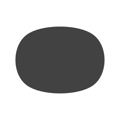 横長のスーパー楕円のシンプルなベクターイラスト　Superellipse