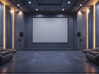 Fototapeta premium cinema hall with chairs and empty tv screen