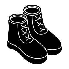 A colored design icon of shoes