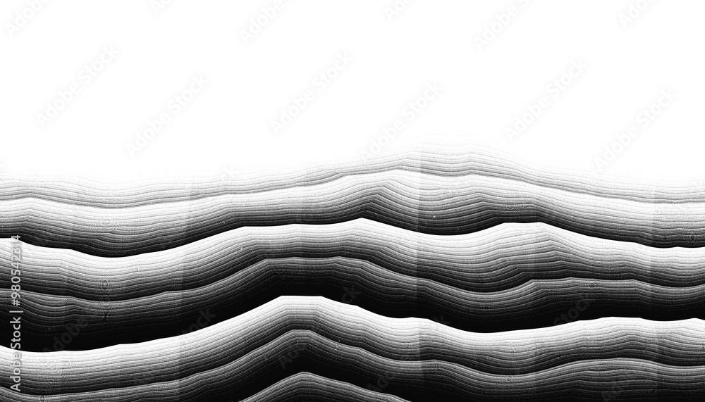 Poster Modern abstract overlay transparent background texture with layers of black and gray transparent material in grunge lines in random geometric