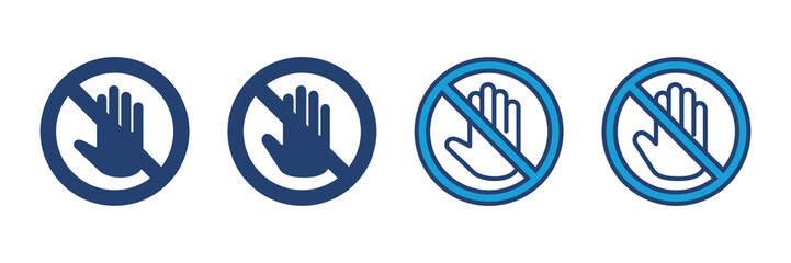 Fototapeta premium Stop icon vector. stop road sign. hand stop icon vector