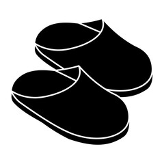 A colored design icon of shoes