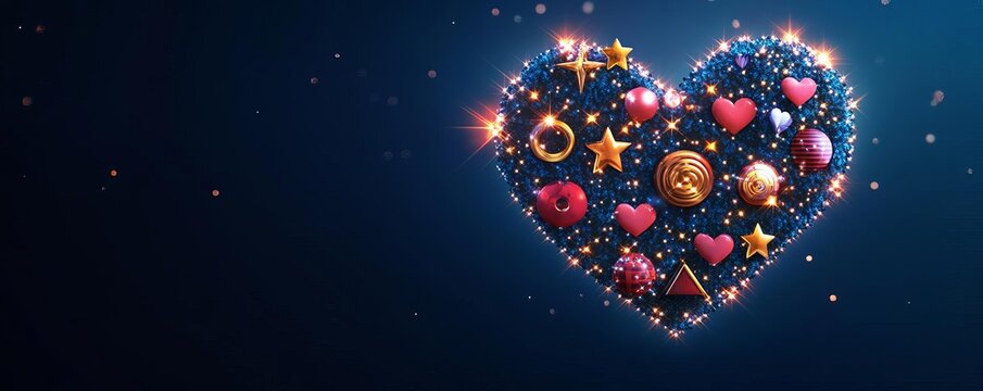 Astrological symbols forming a heart shape, representing compatibility in love and friendship