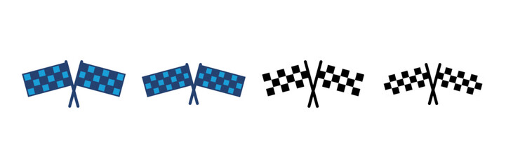 Racing flag icon vector. race flag icon.Checkered racing flag icon