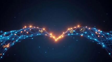 Obraz premium Compatibility visualized as zodiac signs forming a glowing bridge between two galaxies