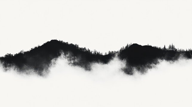 Transparent ink wash texture overlaid on a minimalist background, evoking a sense of artistic freedom and serene simplicity in monochrome tones