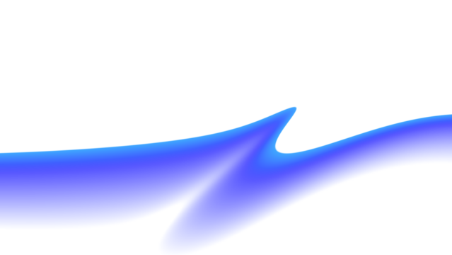 Blurred transparent gradient background. Elegant blue wavy line on Transparent png overlay background