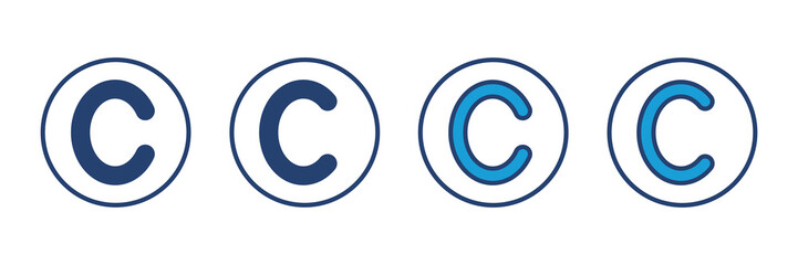 Copyright icon vector. copyright symbols