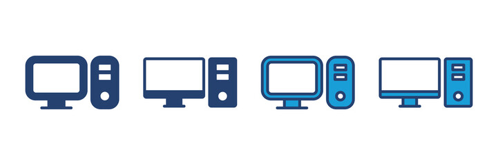 Computer icon vector. computer monitor icon vector.