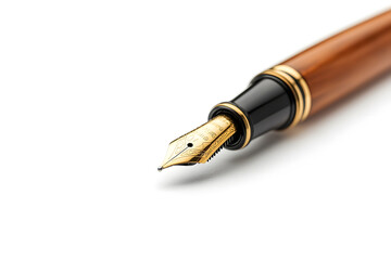 A classic fountain pen with a gold nib, ready to sign important documents or create beautiful calligraphy