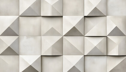 Obraz premium Clean, sharp geometric patterns in neutral tones, giving off a sleek, modern vibe