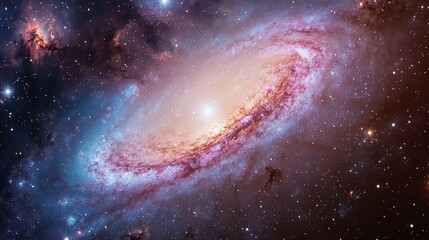 Obraz premium A Spiral Galaxy in a Starry Night Sky