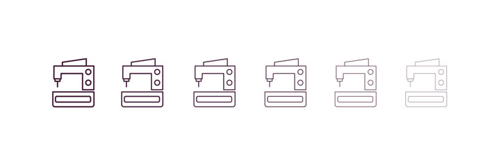 electrical appliances outline icon. Linear vector from fashion concept. 6 different line style electrical appliances icon included thin, light, regular, medium, bold, black