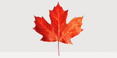 Single Red Maple Leaf