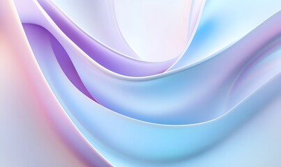 Abstract background with a pastel purple and blue color gradient, curved lines, soft lighting,